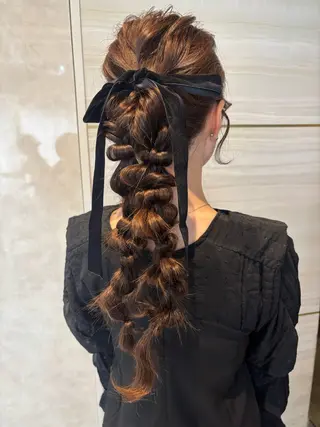 ロング 土田 唯のヘアスタイル