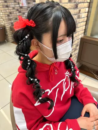 シールエクステ✨️韓 国羽エクステ🪽和希のヘアスタイル