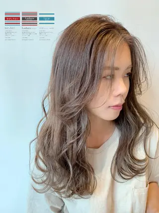 ロング カラー パーマ ヘアアレンジ メンズ キッズ ネイル マツエク・マツパ Lauburu渋谷 officialのヘアスタイル