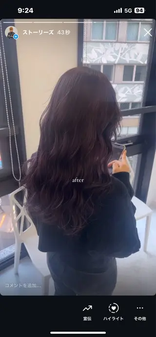 ロング カラー kazuki🍑韓国 トレンド暖色🫗のヘアスタイル