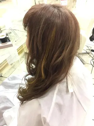 セミロング ロング カラー 溝口 和弘のヘアスタイル