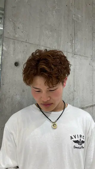 ショート カラー パーマ メンズ fifth 阿部楓のヘアスタイル