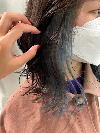 カラー スミレ /メンズ /コーンロウのヘアスタイル