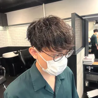 ショート カラー パーマ メンズ メンズ特化/パーマ/ メッシュ/竜成のヘアスタイル