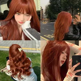 ロング 🌶推しカラー RINA🌶´-のヘアスタイル