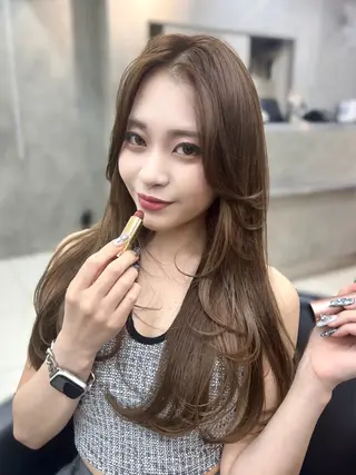 ロング レイヤー×ツヤカラー 渋谷/kougaのヘアスタイル