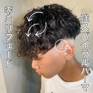 ショート パーマ メンズ メンズパーマ/ メッシュ😎タクミのヘアスタイル