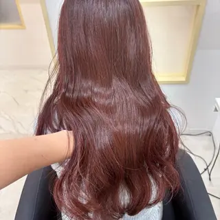 セミロング カラー SAKURA 艶カラー/ヘアセットのヘアスタイル
