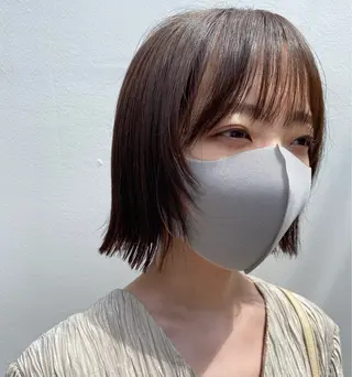 ショート カラー ボブ／レイヤー／艶 🦕risa  森下のヘアスタイル