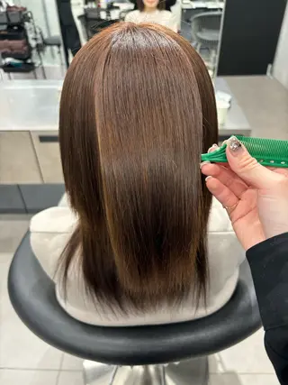 ミディアム 艶カラー 仲間純子🦄のヘアスタイル