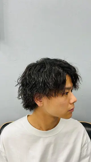 ミディアム パーマ メンズ icon Blue所属・池袋メンズパーマ フェード純平のヘアスタイル