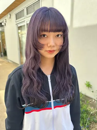 ロング カラー 中山 まどかのヘアスタイル