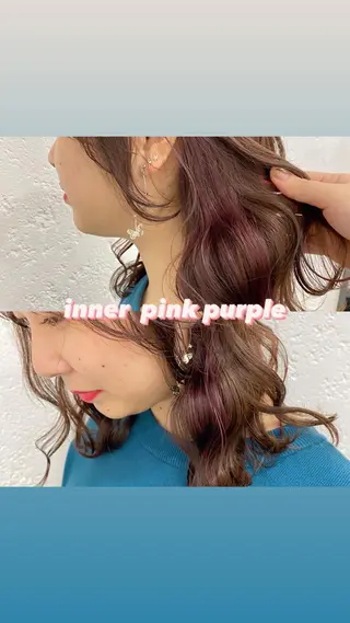 ミディアム カラー ヘアアレンジ ♡韓国風ヘア 🐈♡MIHOのヘアスタイル