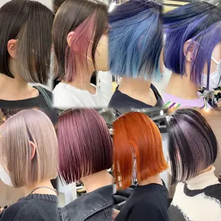 ショート ブリーチダブルカラー ハイライト/山本喜熙のヘアスタイル