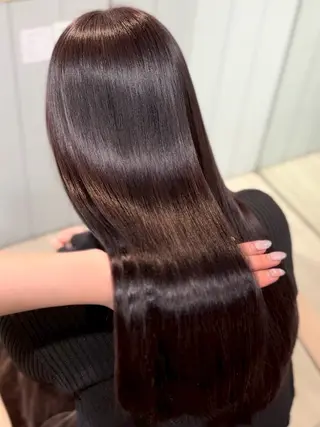 ミディアム カラー 美髪縮毛矯正／ 髪質改善／海月のヘアスタイル