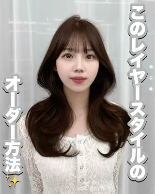 ロング カラー 韓国ヘア　紗希 🦋のヘアスタイル