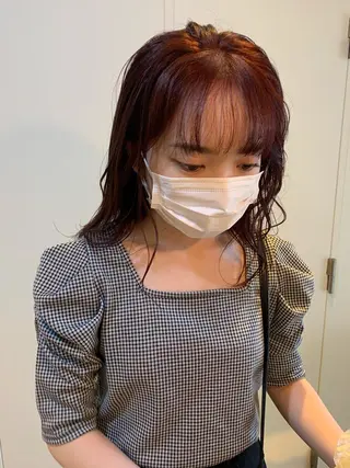 ミディアム カラー AR.MARA hair  studio所属・ウェーブパーマ サトウヒカルのヘアスタイル