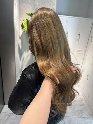 ミディアム rina／ベージュ ワンホン/韓国ヘアのヘアスタイル