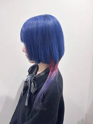 ロング カラー ブリーチ予約率90% 以上✨森山陽向のヘアスタイル