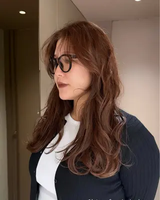 ロング カラー maison mile所属・mile akari 恵比寿駅徒歩3分のヘアスタイル