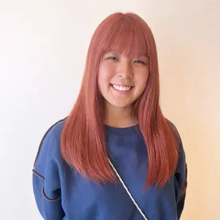 ロング 韓国レイヤー/艶カラ ー/五味優莉のヘアスタイル