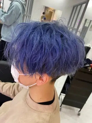 ショート カラー パーマ ヘアアレンジ メンズ 🔥メンズパーマ特 化🔥渡辺一翔🔥のヘアスタイル