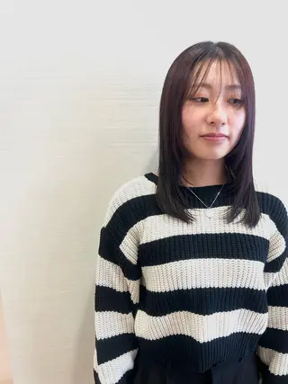 ミディアム カラー ミ ユのヘアスタイル