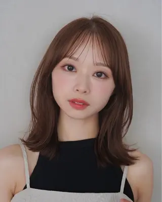 ミディアム レイヤーカット/ くびれヘア佐藤大空のヘアスタイル