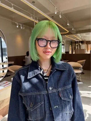 ミディアム カラー La fith hair  lusso所属・lafithhair ruu.南本庄のヘアスタイル