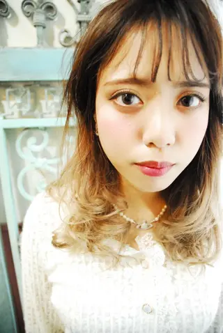 セミロング カラー パーマ ヘアアレンジ メンズ 表参道Lise おおいしおりのヘアスタイル