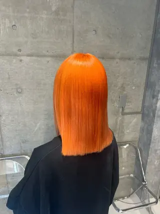 セミロング カラー 👑垢抜け韓国ヘア ハッシュカット唯澄のヘアスタイル