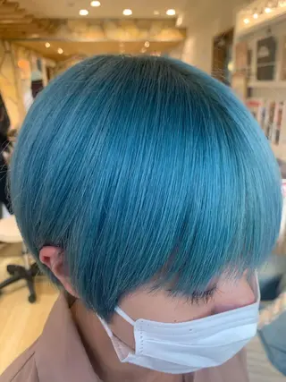 ショート 渋谷ハイトーン/ デザインカラー阿部のヘアスタイル