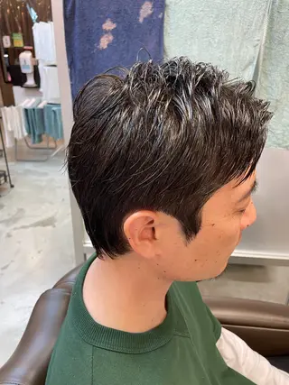 ショート メンズ メンズパーマ特化 カバヤマ　リョウのヘアスタイル