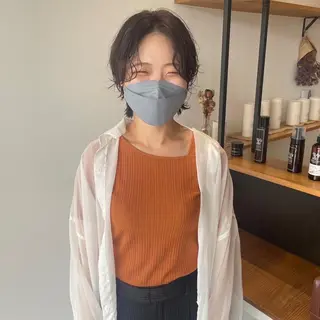 ショート パーマ 髙橋奈緒子 ⭐︎newi京橋のヘアスタイル