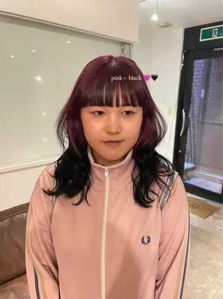 ミディアム カラー ヘアアレンジ MARIO HAIR DESIGN所属・ブリーチ/艶髪矯正 🌒Ameriのヘアスタイル
