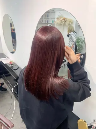 セミロング カラー 野町 好花のヘアスタイル