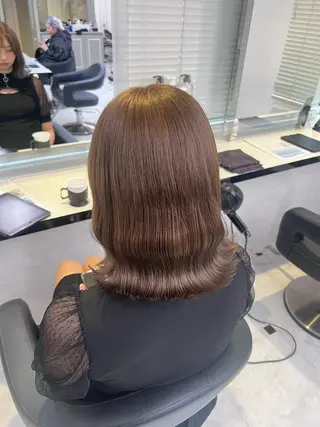 ミディアム カラー ヘアアレンジ 💕上野美容師☁ ブリーチ💖サワのヘアスタイル