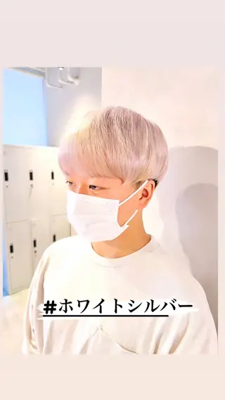 ショート カラー メンズ カラースペシャリスト ・齊藤 羽瑠輝のヘアスタイル