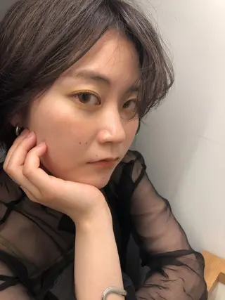 ショート カラー ヘアアレンジ ケアブリーチ/ボブ/ honoのヘアスタイル