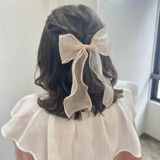 ミディアム ヘアアレンジ 🫧tomoka 透明感カラー🫧のヘアスタイル