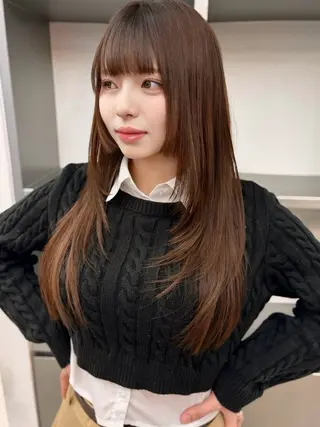 ロング カラー ヘアアレンジ レイヤーカット指名 No.1💖マユカのヘアスタイル