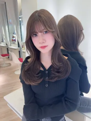 ロング カラー ParveMix 岡本えりかのヘアスタイル