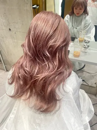 セミロング カラー 美髪矯正/ハイトーン 🪸🩰ヒナコのヘアスタイル