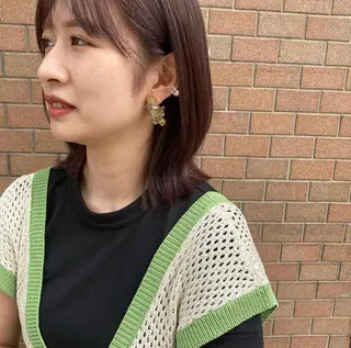 ミディアム カラー icie所属・大阪ヴィーガンサロン KANAKOのヘアスタイル