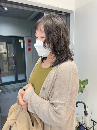 ミディアム パーマ pole所属・【pole】 minaのヘアスタイル