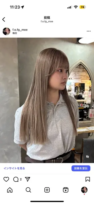 ロング Friista color所属・moe🎀 梅田美容室のヘアスタイル