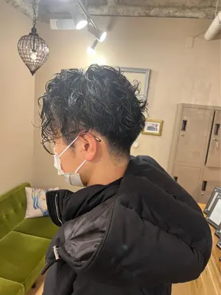 ショート パーマ メンズ S.BLOOM 川崎 翔哉のヘアスタイル