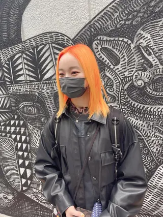 ミディアム ヘアアレンジ haco+所属・🌈派手髪エクステ ブレイズ🌈ひろとのヘアスタイル