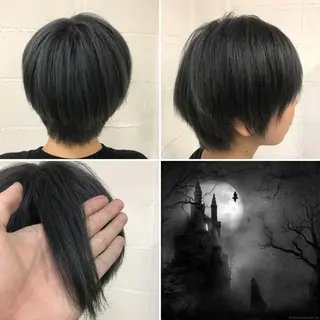 ショート カラー "PEPPU "所属・派手髪、ハイトーン ショートヘアShinのヘアスタイル