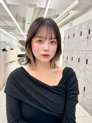 ミディアム レイヤー/韓国/ 顔周り/しんやのヘアスタイル